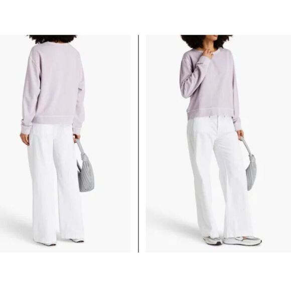 OFFICINE GÉNÉRALE Delphine French Cotton-Terry Sweatshirt Lavender OverSized XS - Picture 1 of 13